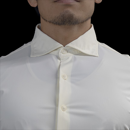 キャプテンコアのシャツ_首元